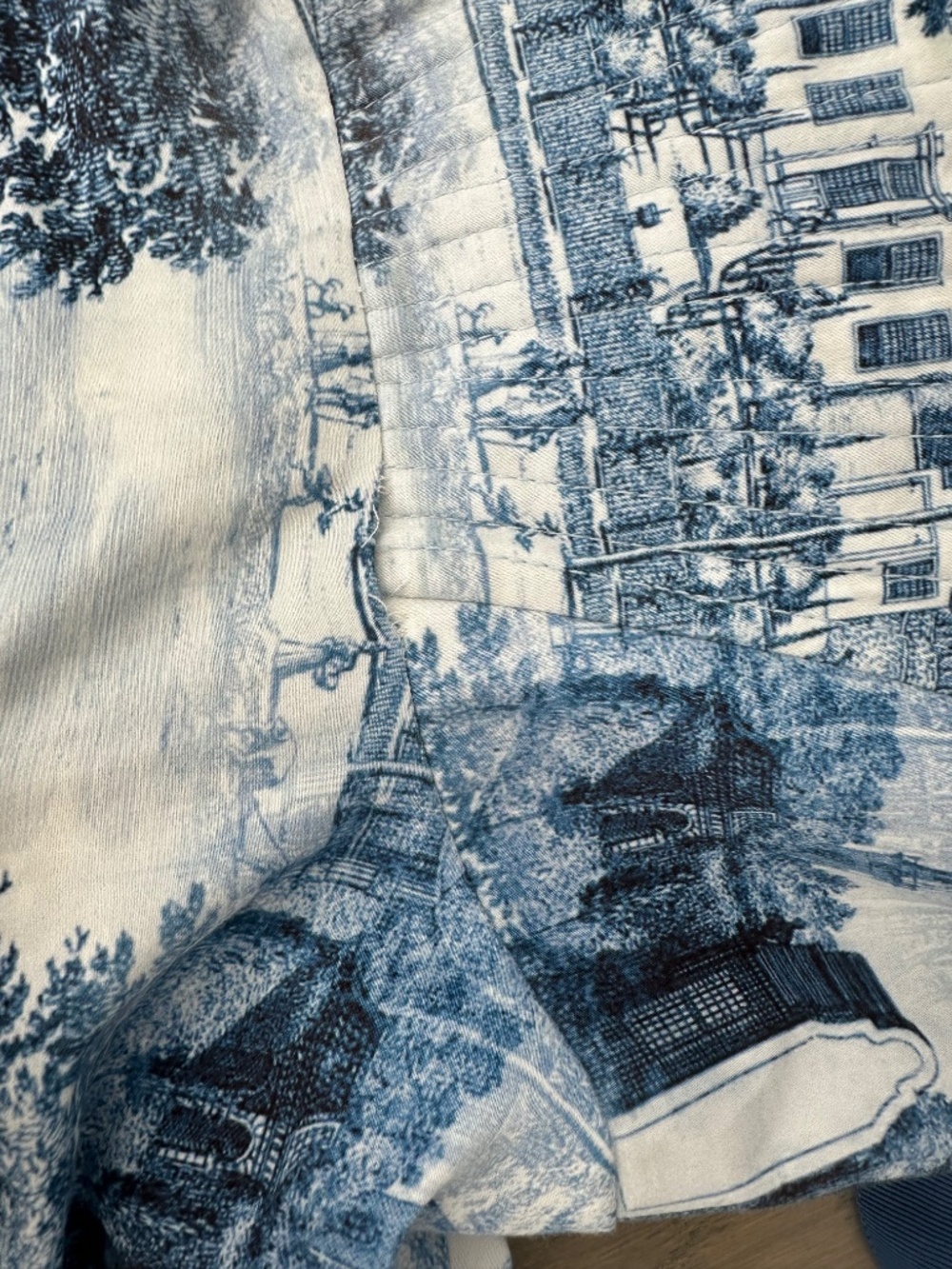 Alice + Olivia Rosalee Chateau Toile De Jouy Blue White Maxi Dress Tie Corset 2 - Picture 13 of 13